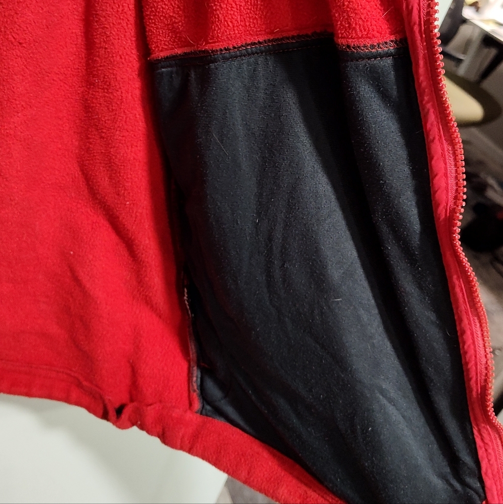 Lands End Women's Regular Red Fleece Full Zip Jacket Size, Polartec, Large 14-16 - Picture 10 of 11
